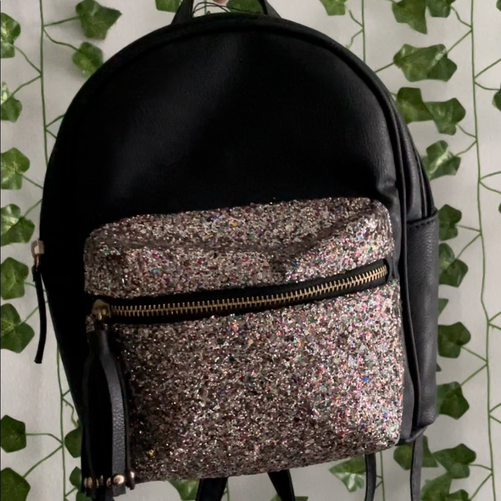black/sparkly backpack!